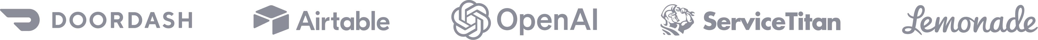Logos of Brex customers: DoorDash, Airtable, OpenAI, ServiceTitan, and Lemonade